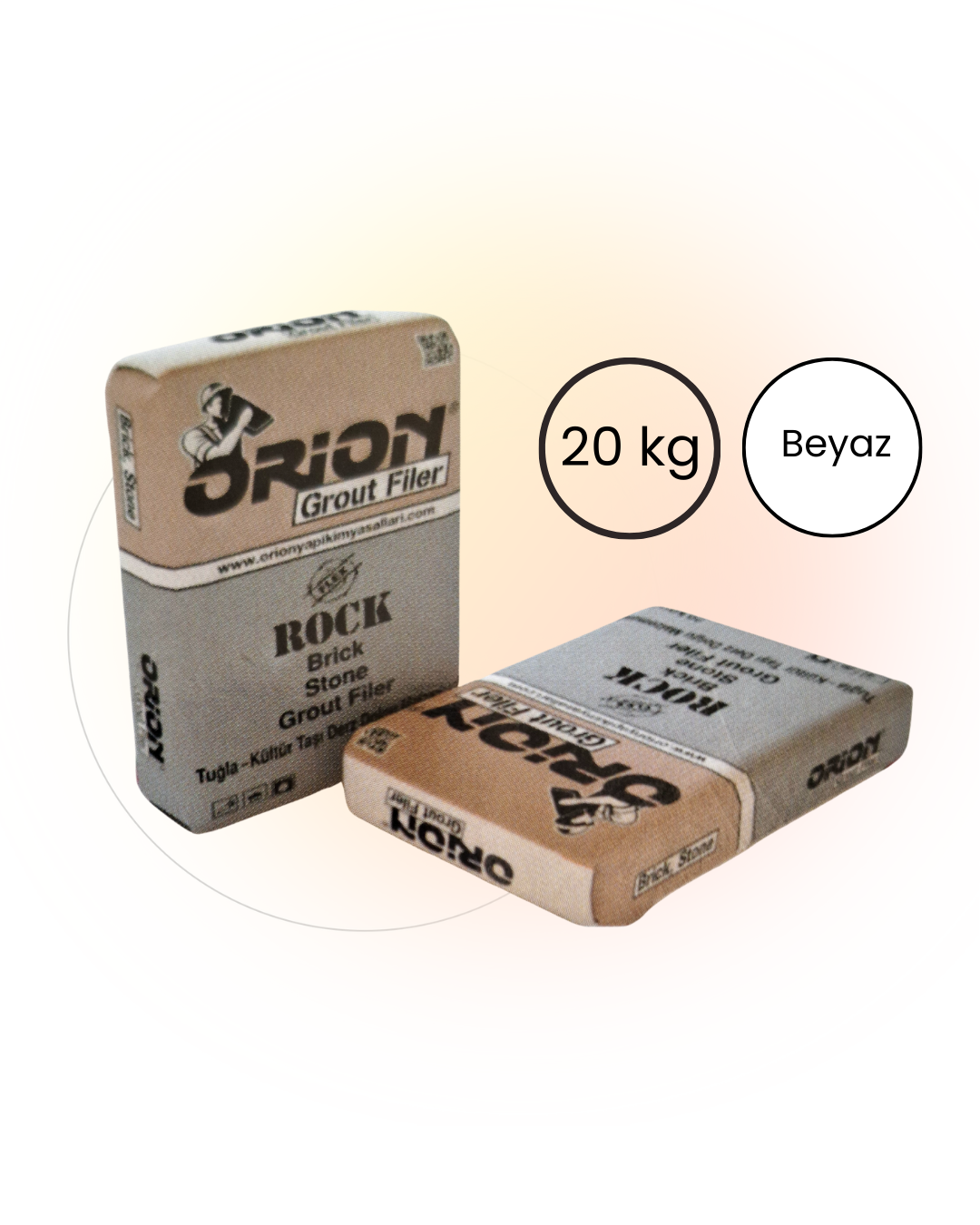 Orion Grout Filer Derz Dolgusu Beyaz 20 kg